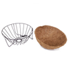 Zhaosheng Hardware - Black Outdoor Hanging Plant Basket Round Coco Coir Liner Coconut Hanging Basket
