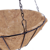Zhaosheng Hardware - Black Outdoor Hanging Plant Basket Round Coco Coir Liner Coconut Hanging Basket