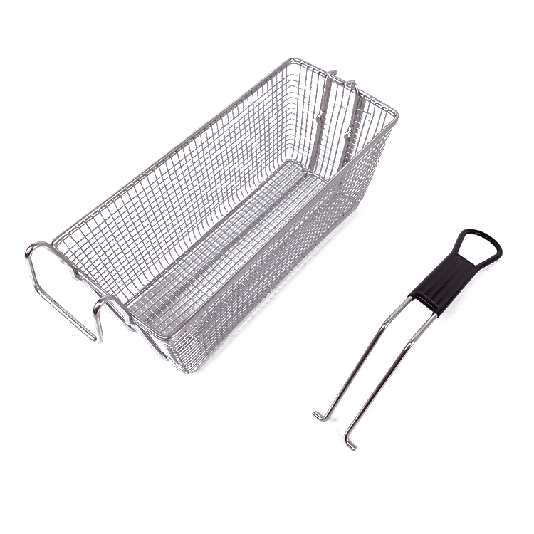 9 Gallon Deep Fry Basket Stainless Steel Chips Fryer Basket with Foldable Handle