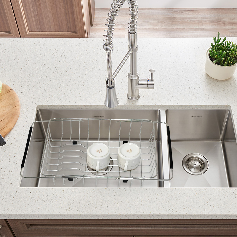 Expandable Wire Rinse Basket over The Sink Made of Stainless Steel for Farmhouse Sinks