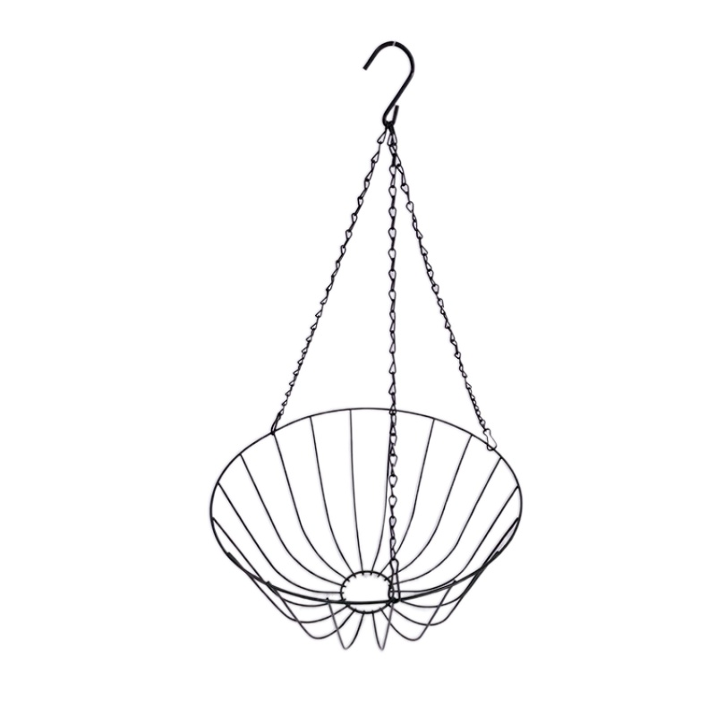 Zhaosheng Hardware - Green Hanging Flower Basket Outdoor Porch Pots Hanger Home Garden Wire Hanging Basket Planter