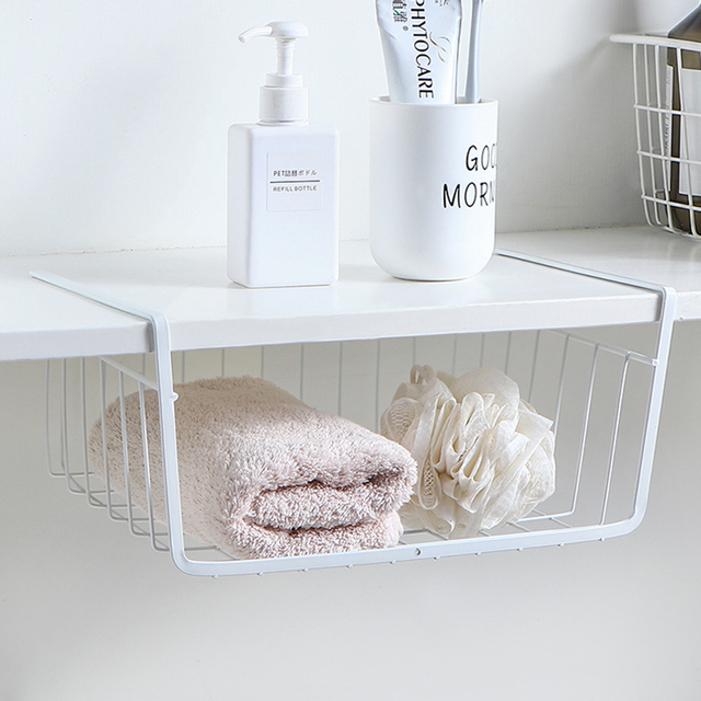 Zhaosheng Hardware - Under Shelf Basket Wire Laundry Wardrobes Bathroom Cabinet Hanging Storage Baskets