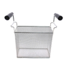 stainless steel pasta strainer blanching basket with wood handle