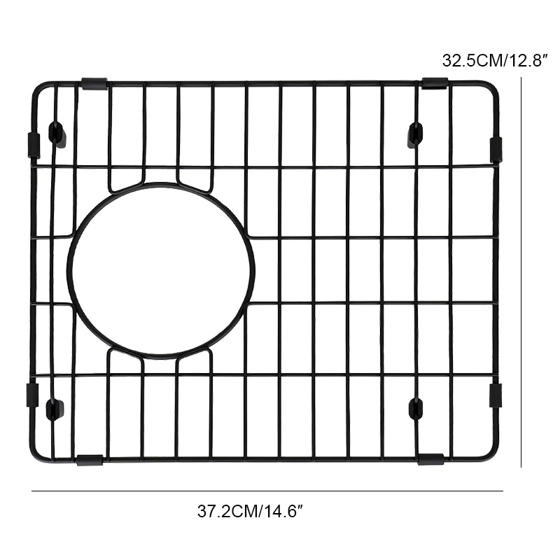 Custom Black Sink Bottom Grid for Protecting Kitchen Stainless Steel Sink