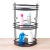 bathroom shelf with hooks