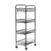 4 Tier Wire Mesh Storage Cart/Utility Trolley Cart