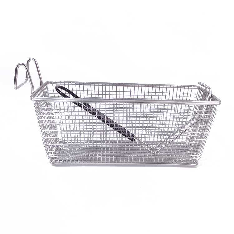 9 Gallon Deep Fry Basket Stainless Steel Chips Fryer Basket with Foldable Handle