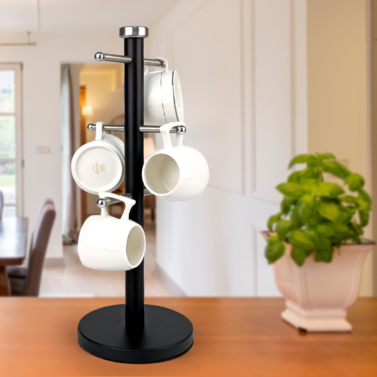 6 Hooks Mug & Coffee Cup Tree Tableware Tea Cup Holder Tower for Coffee Counter Bar & Home Dining Room