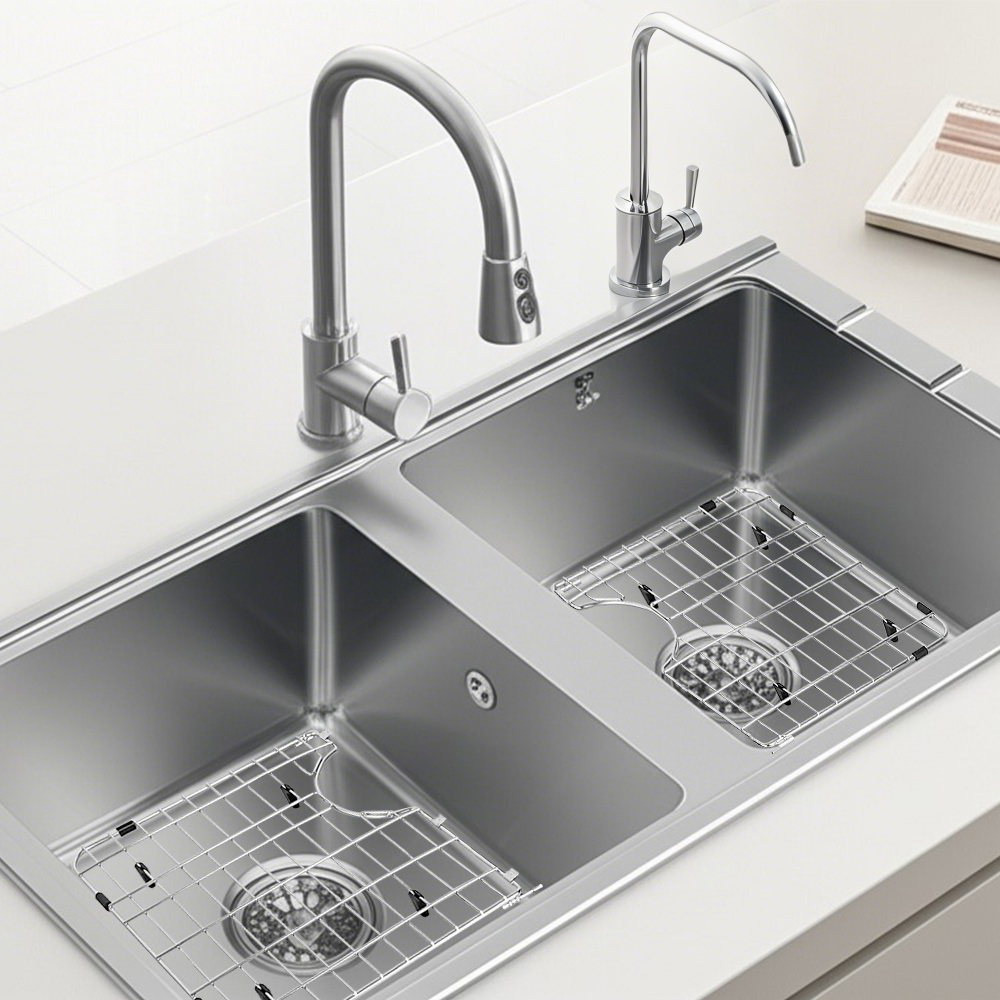 Detachable Sink Grate with Rubber Feet for Single & Double Farmhouse Sinks