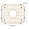 Kitchen Sink Bottom Grid - Gold Stainless Steel 304 Sink Protector SG-1020-HH