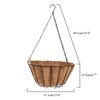 Zhaosheng Hardware - Black Outdoor Hanging Plant Basket Round Coco Coir Liner Coconut Hanging Basket