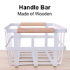 Zhaosheng Hardware - Metal Wire Basket Home Kitchen Organizer Pantry Storage Food Storage Basket with Wooden Handle