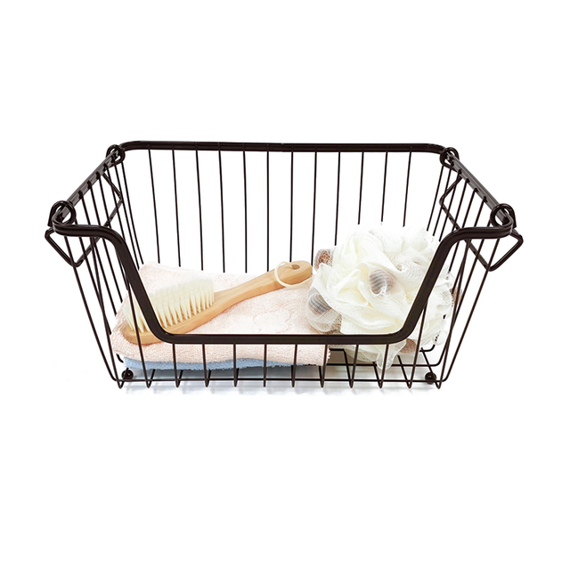 Zhaosheng Hardware - 3 Tier Stackable Pantry Baskets Wire Fruit Basket Metal Storage Organizer Bin Basket with Handle