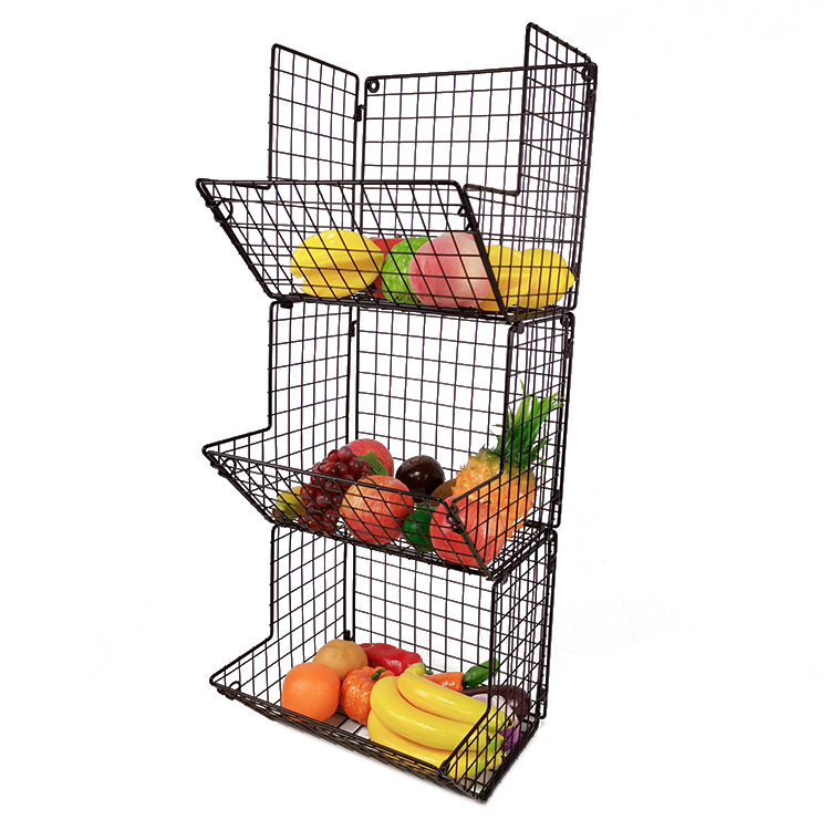 Zhaosheng Hardware - Metal Wire Basket Kitchen Storage Bin Pantry Organizer Hanging Fruit Basket