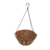 Zhaosheng Hardware - Black Outdoor Hanging Plant Basket Round Coco Coir Liner Coconut Hanging Basket