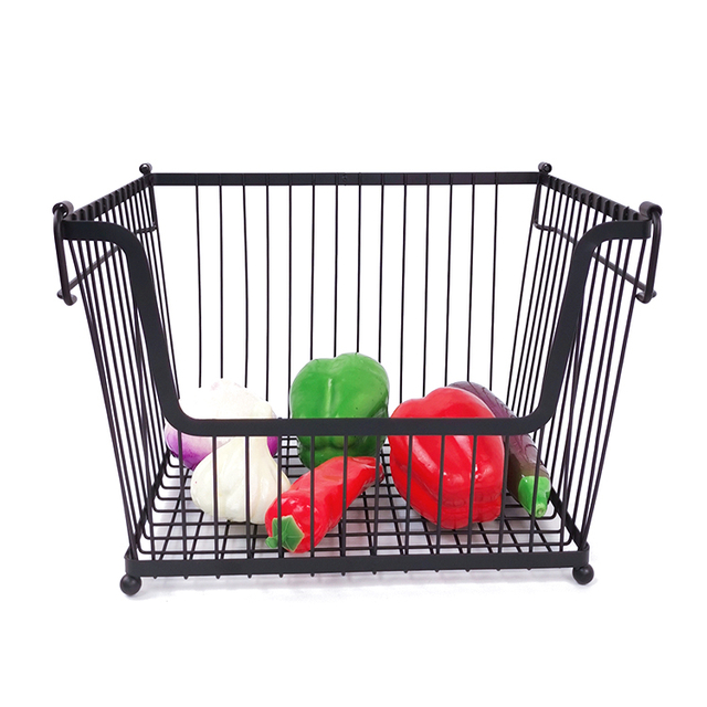 Zhaosheng Hardware - Home Organizer Metal Iron Storage Bin Fruits Vegetable Stackable Wire Basket for Kitchen Storage