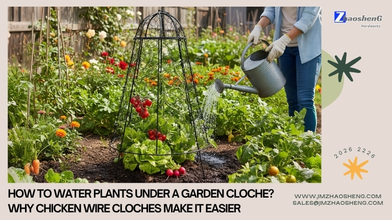 How to Water Plants Under a Garden Cloche? Why Chicken Wire Cloches Make It Easier